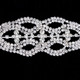 Sew-On Diamante Motif - 130mm x 42mm - Silver